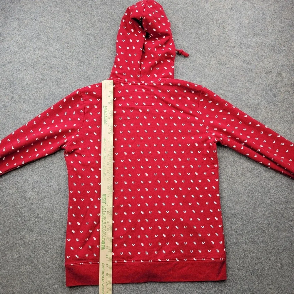 True Religion Tracksuit Mens Medium Red Monogram Zip Hoodie‎ Jogger 2 Piece Set